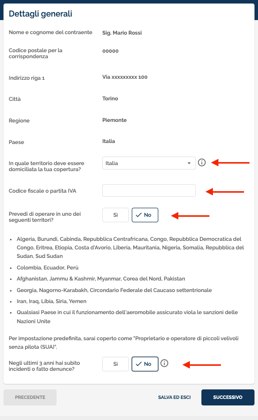 Formazione ed esperienza nella procedura Coverdrone