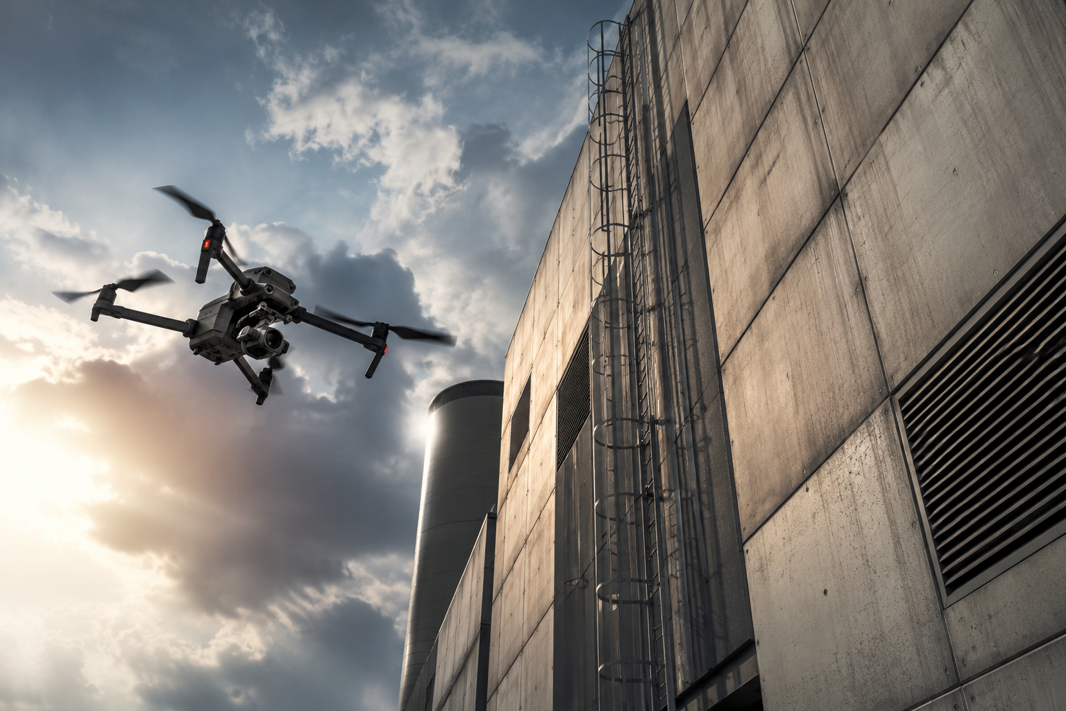Ispezione di una struttura con drone