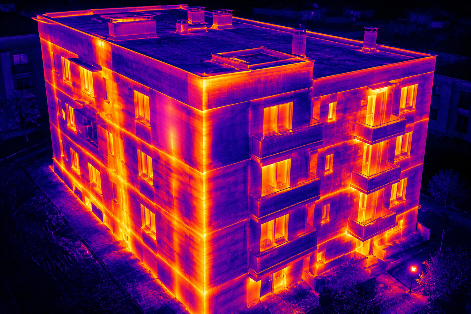 Ispezione termografica di edificio