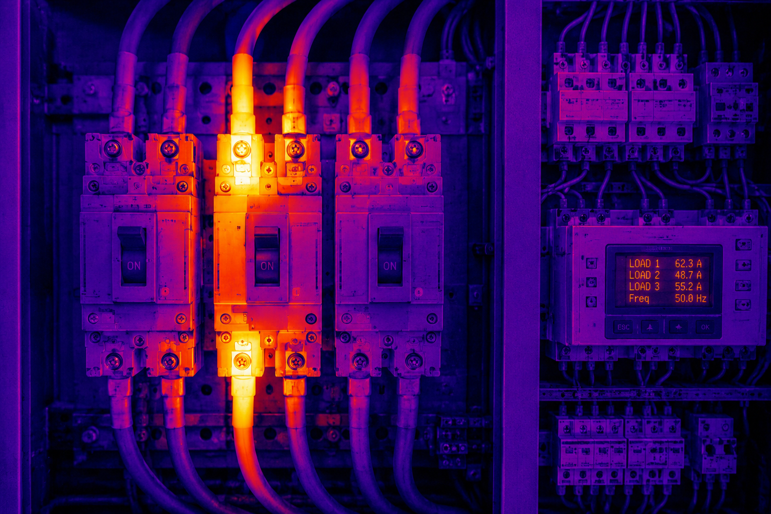 Ispezione termografica di componenti elettrici