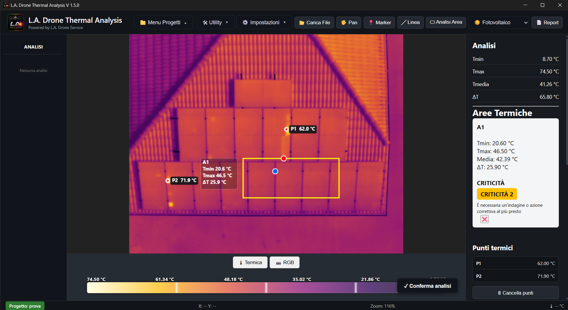 Analisi termografica con L.A. Thermal Analysis